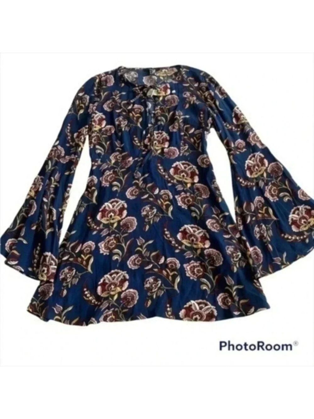 NWT Forever 21 Paisley BoHo sleeve dress size S